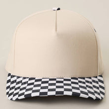 Load image into Gallery viewer, CHECKERBOARD Brim Two-Tone Trucker Hat