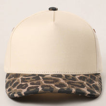 Load image into Gallery viewer, Two Tone Leopard Printed Canvas Trucker Hat