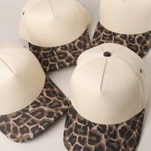 Load image into Gallery viewer, Two Tone Leopard Printed Canvas Trucker Hat