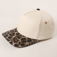 Load image into Gallery viewer, Two Tone Leopard Printed Canvas Trucker Hat