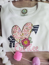 Load image into Gallery viewer, Valentine Heart Arrow Applique Shirt