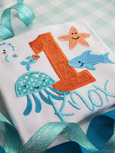 Load image into Gallery viewer, Sea Friend's Birthday Applique Shirt