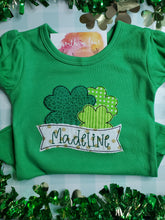 Load image into Gallery viewer, Clover Name Banner Applique Shirt