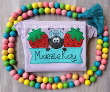 Load image into Gallery viewer, Strawberry & Ant with Bow Applique Shirt