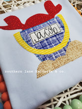 Load image into Gallery viewer, Crabby Beach Pail Applique Shirt