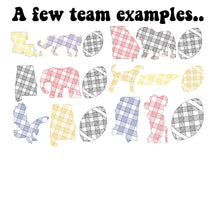 Load image into Gallery viewer, Gingham Football Sketch