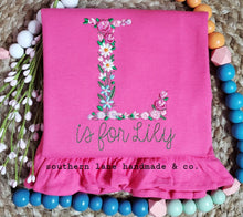 Load image into Gallery viewer, Floral Initial Shirt