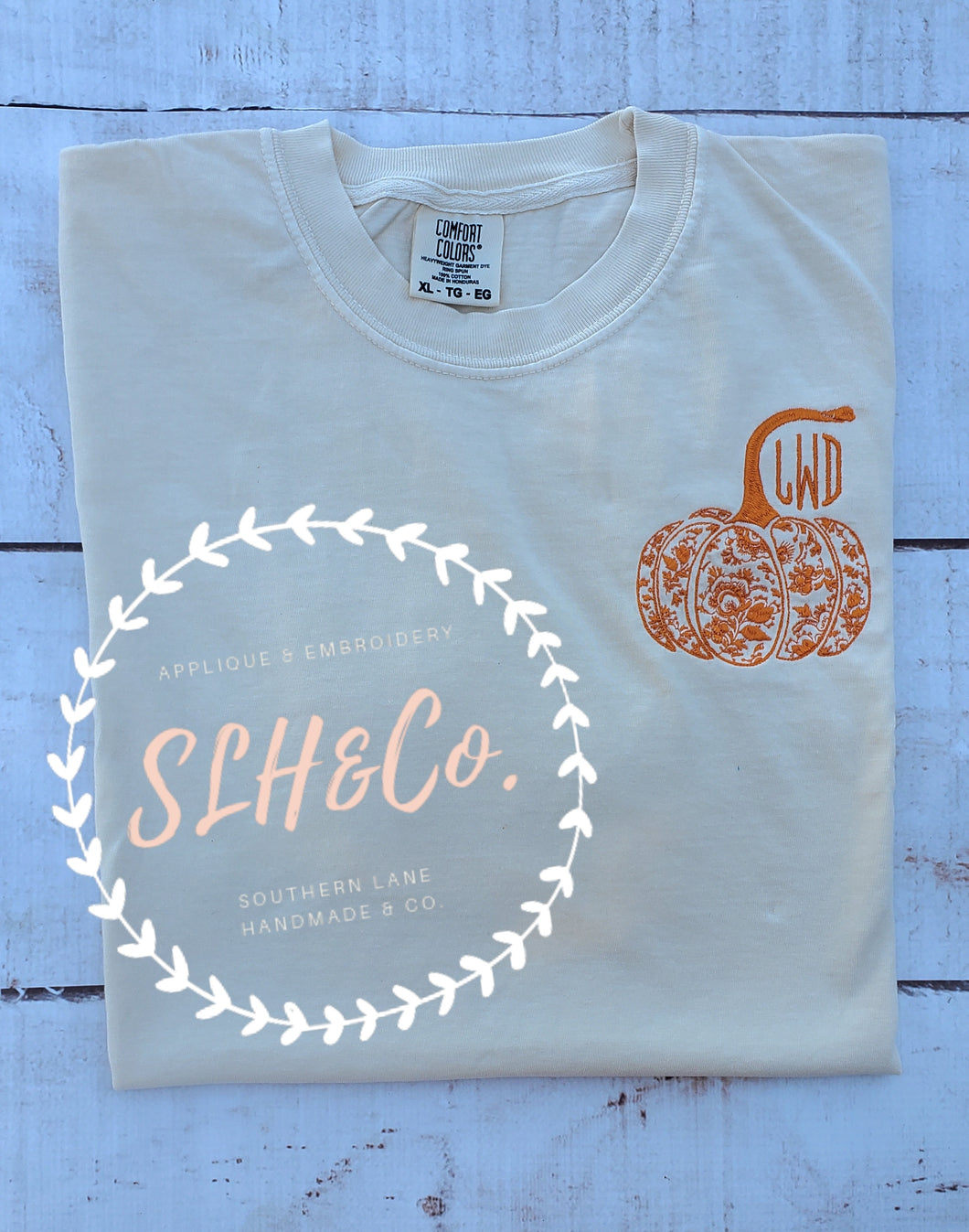 Chinoiserie Pumpkin Monogram Tee