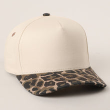 Load image into Gallery viewer, Two Tone Leopard Printed Canvas Trucker Hat
