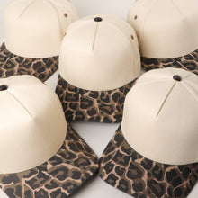 Load image into Gallery viewer, Two Tone Leopard Printed Canvas Trucker Hat
