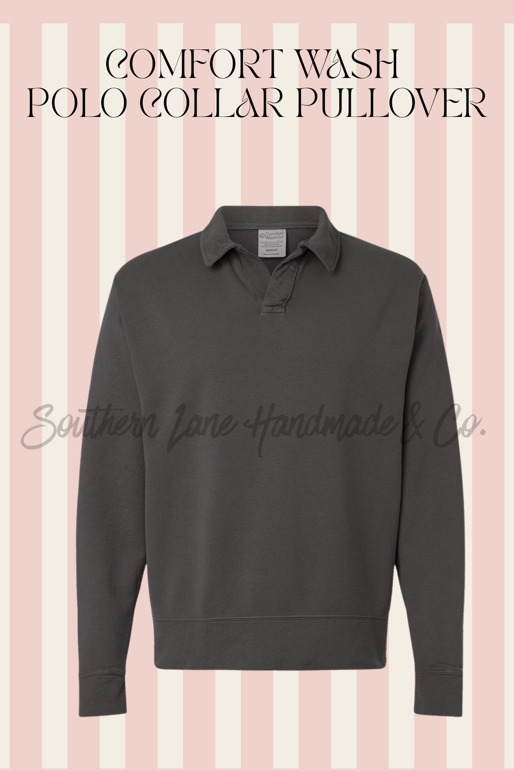 Custom Design Comfort Wash Polo Collar Pullover
