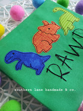 Load image into Gallery viewer, Dinosaur Trio Applique Shirt
