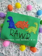 Load image into Gallery viewer, Dinosaur Trio Applique Shirt
