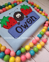 Load image into Gallery viewer, Strawberry &amp; Ant Applique Shirt
