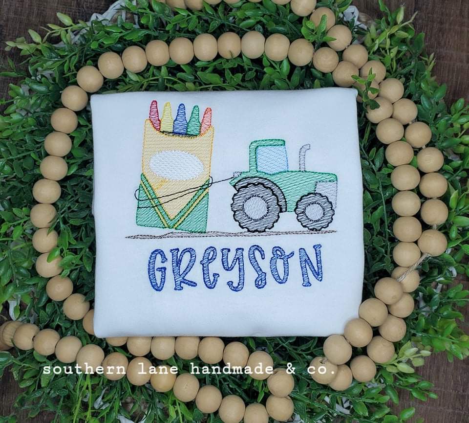 Crayon Tractor Shirt